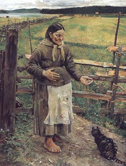 Old Woman With a Cat, Akseli Gallen-Kallela